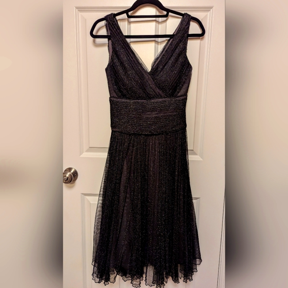 Coldwater Creek sparkly black midi dress